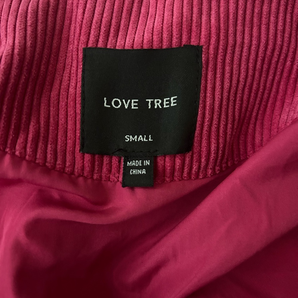 Love Tree Fuchsia Corduroy Skirt